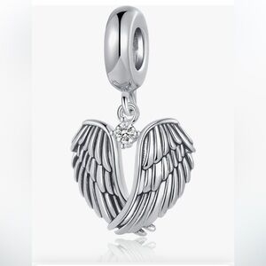 Guardian angel wings charm fits all Pandora bracelets sterling silver 925